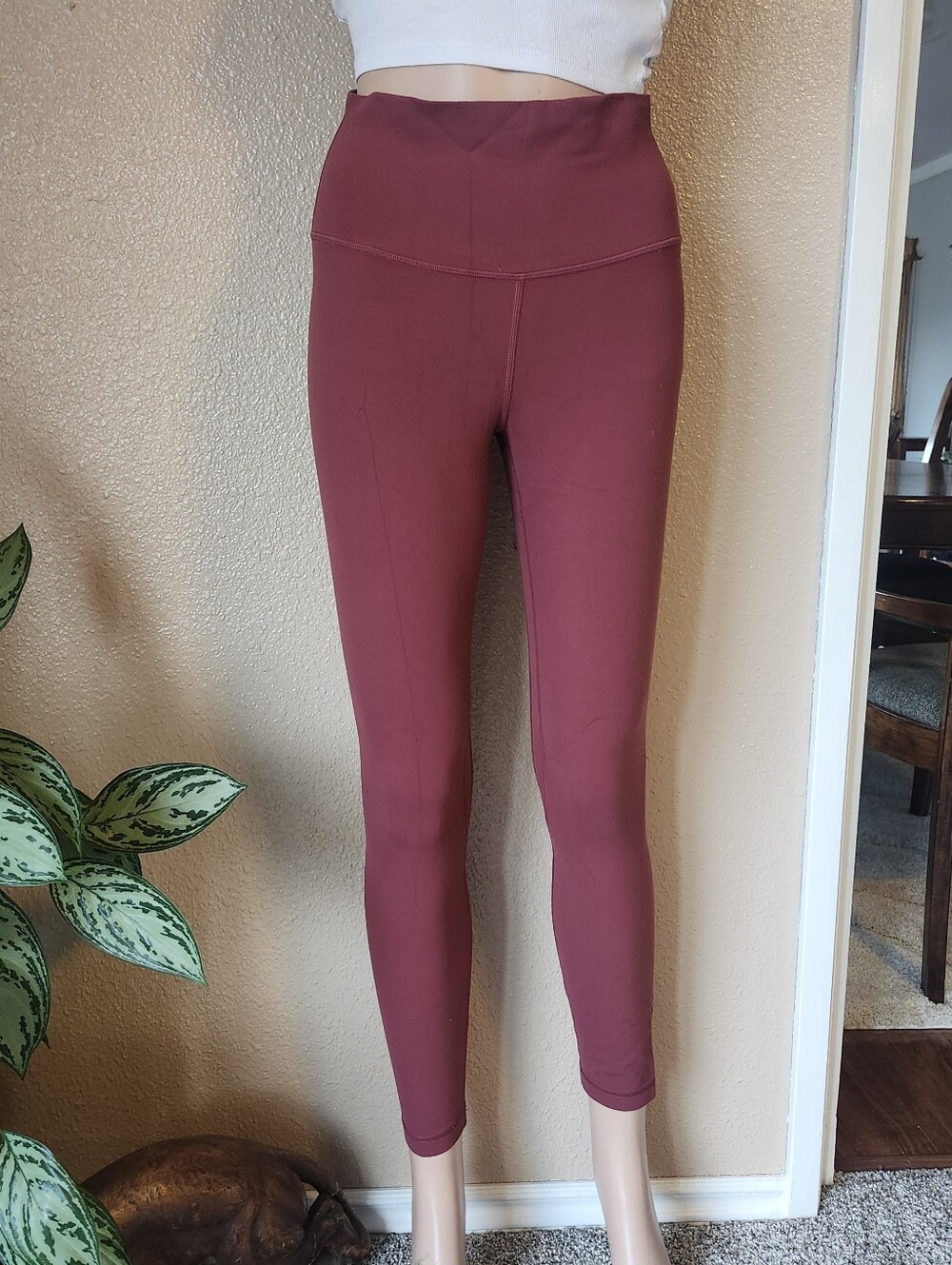 Lululemon Maroon Performanxe Workout Leggings